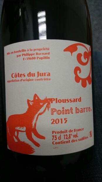 2015 Tony Bornard Poulsard Arbois Pupillin Point Barre - CellarTracker