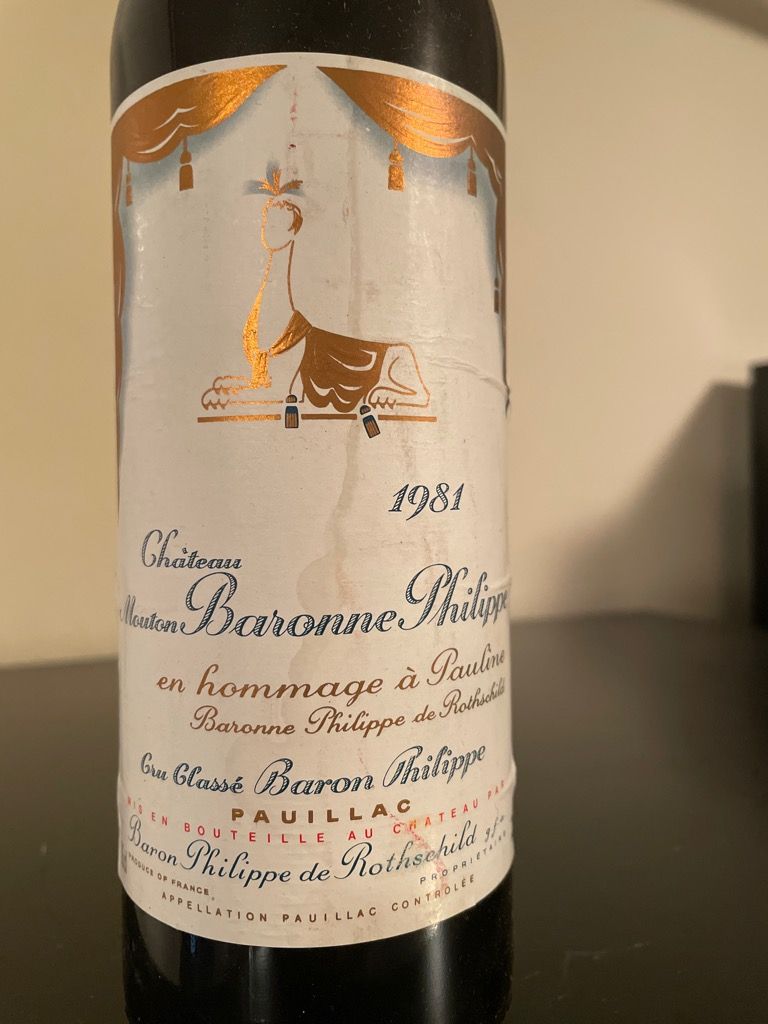 1980 Château Mouton-Baronne-Philippe en hommage à Pauline 1980 Château Mouton-Baronne-Philippe en hommage à Pauline