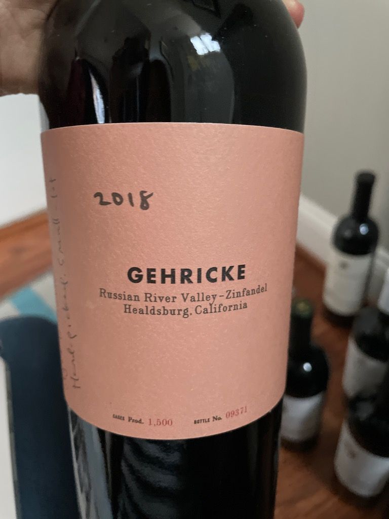 2021 Gehricke Zinfandel, USA, California, Sonoma County, Russian River