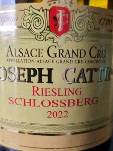 2022 Joseph Cattin Riesling Schlossberg, France, Alsace, Alsace Grand ...