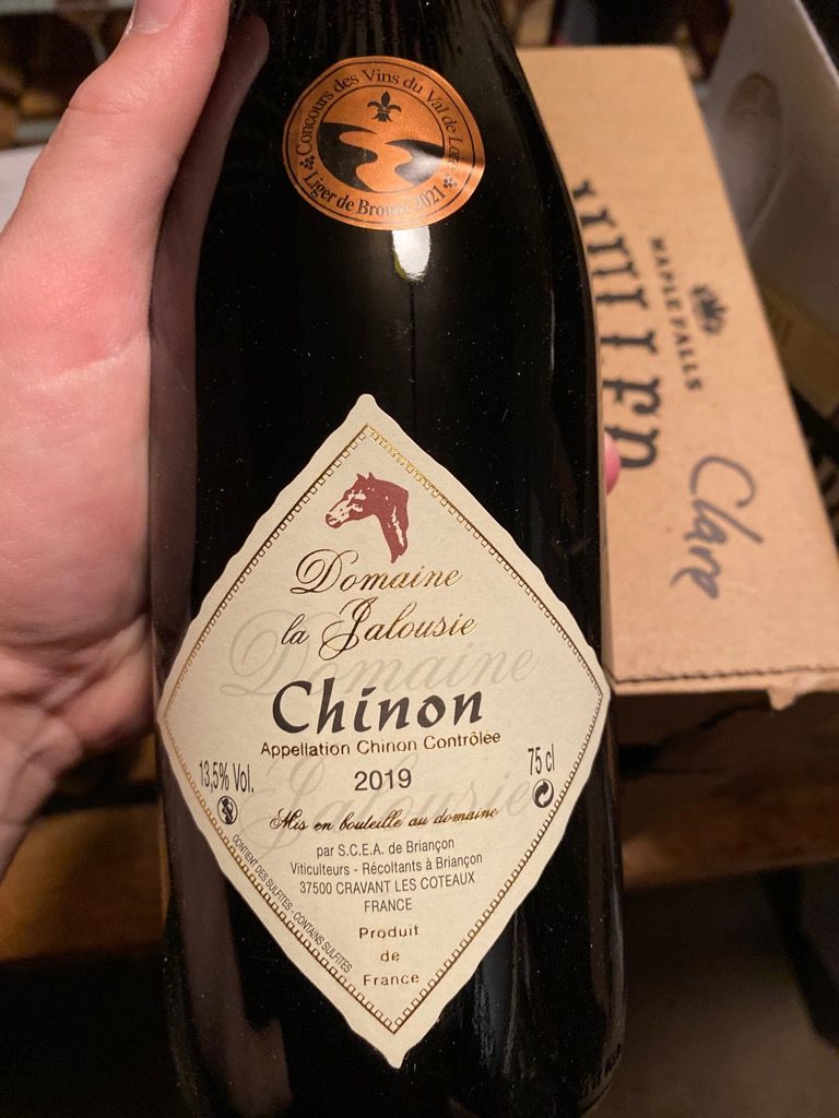 2019 Domaine la Jalousie Chinon Cuvée Yearling, France, Loire Valley, Touraine, Chinon