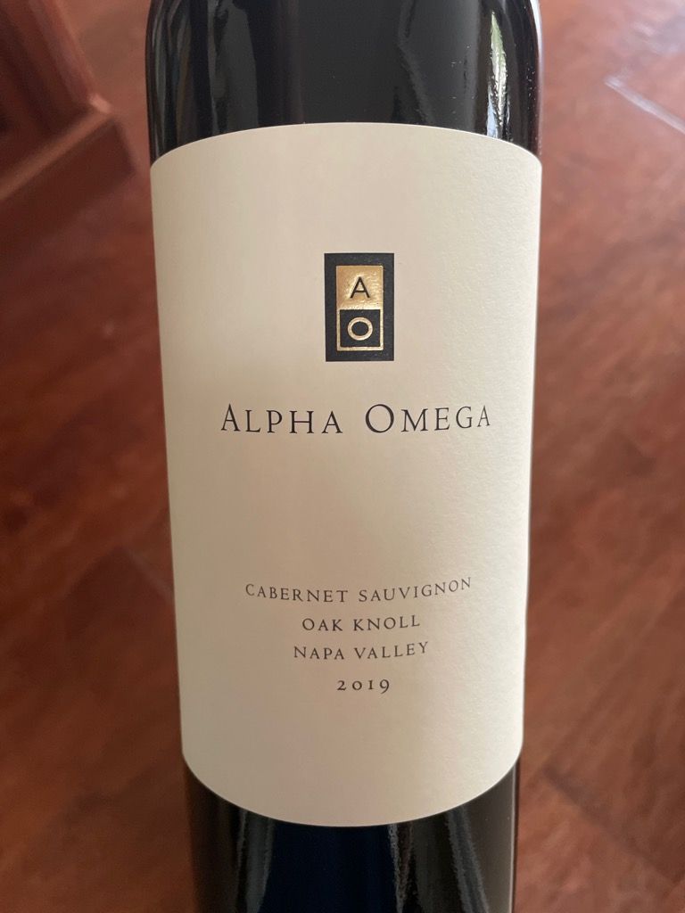 2019 Alpha Omega Cabernet Sauvignon Sunshine Valley Usa California Napa Valley Oak Knoll