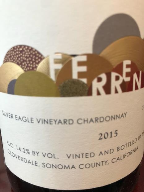 2015 Ferren Wines Chardonnay Silver Eagle Vineyard, USA, California ...