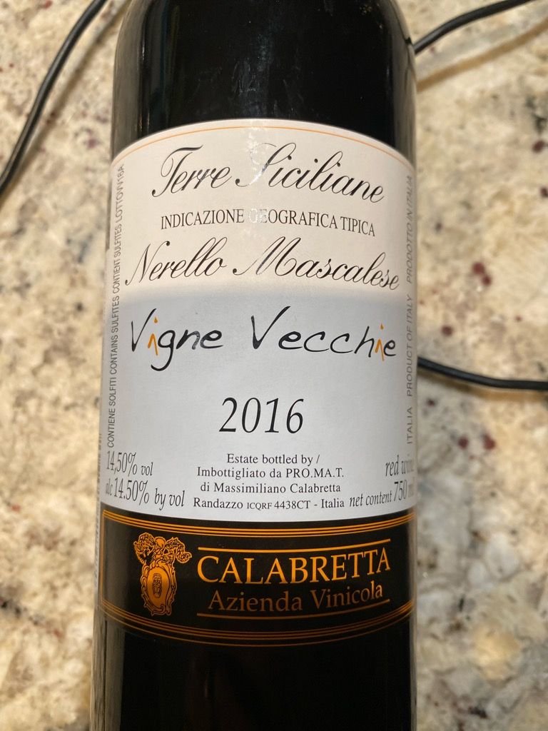 2016 Calabretta Nerello Mascalese Sicilia Vigne Vecchie