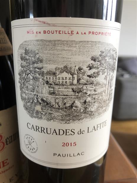 2015 Château Lafite Rothschild Carruades de Lafite - CellarTracker