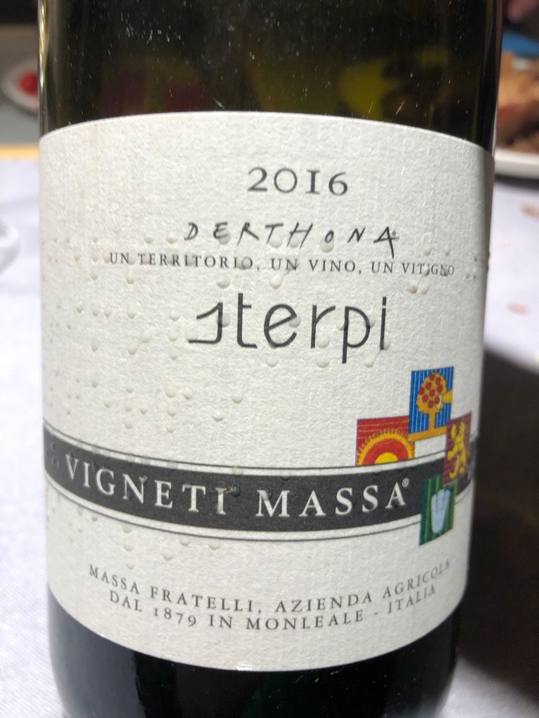 2016 Vigneti Massa Derthona Sterpi Italy Piedmont Colli Tortonesi 