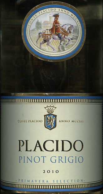 2010 Placido Pinot Grigio delle Venezie Primavera Selection, Italy ...