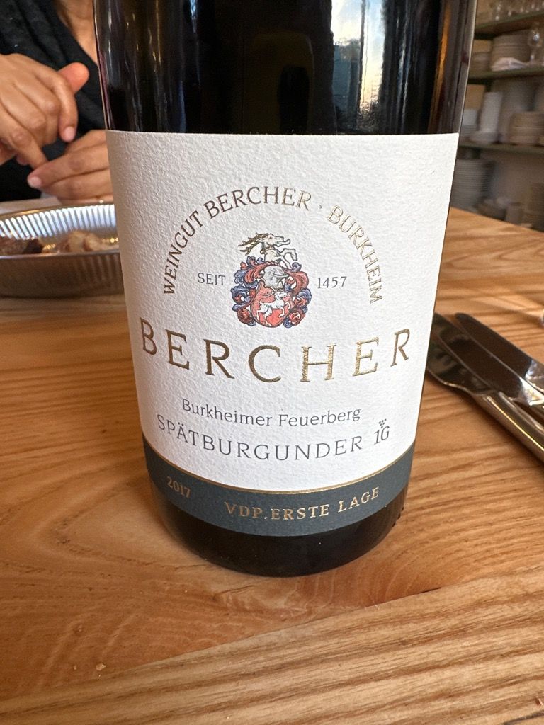 2010 Weingut Bercher Burkheimer Feuerberg Spätburgunder Erste Lage