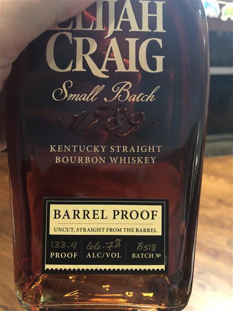 2018 Elijah Craig Small Batch 1789 Barrel Proof 12 Year 65 5