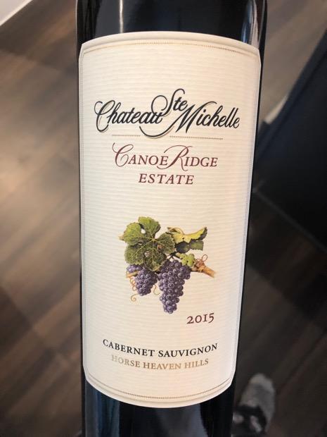 2015 Chateau Ste. Michelle Cabernet Sauvignon Canoe Ridge Estate ...