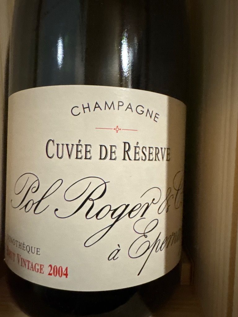 2000 Pol Roger Champagne Brut Cuvée de Reserve Vinothèque
