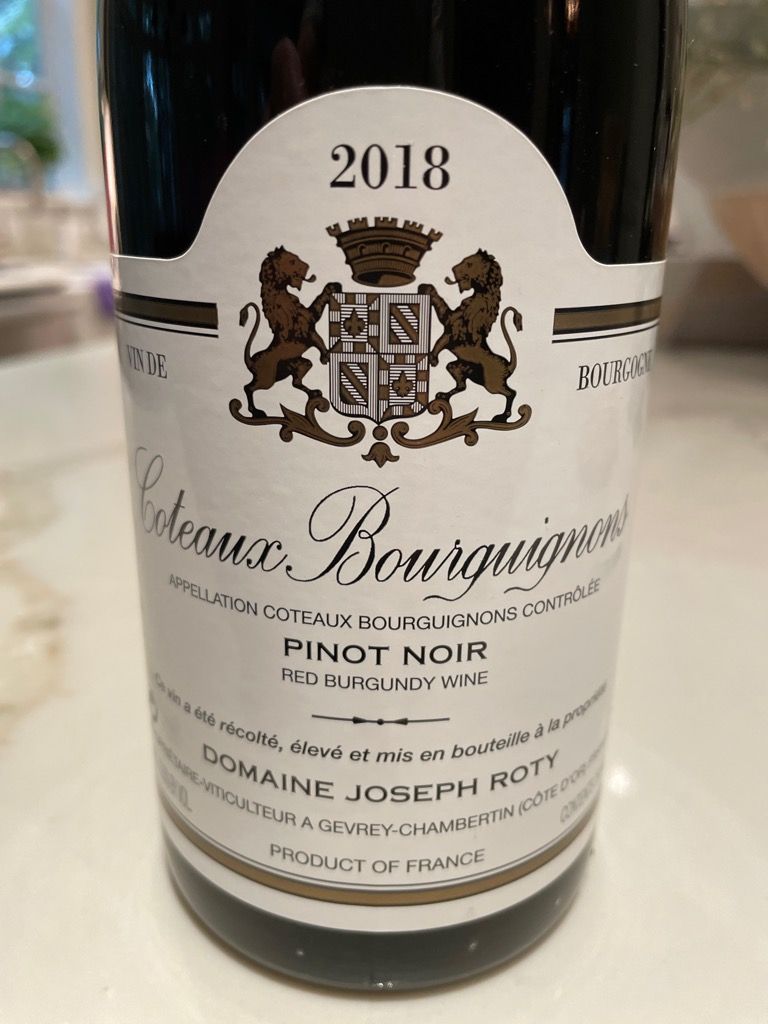 2018 Domaine Joseph Roty Coteaux Bourguignons, France, Burgundy