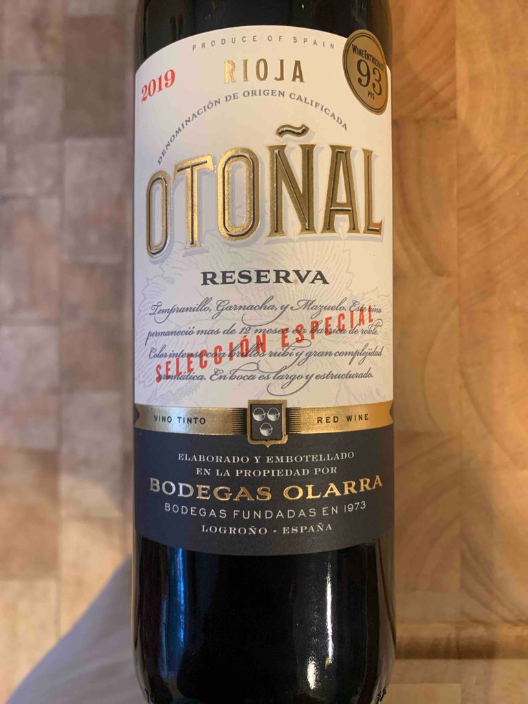 2019 Bodegas Olarra Rioja Otoñal Reserva Selección Especial, Spain, La ...