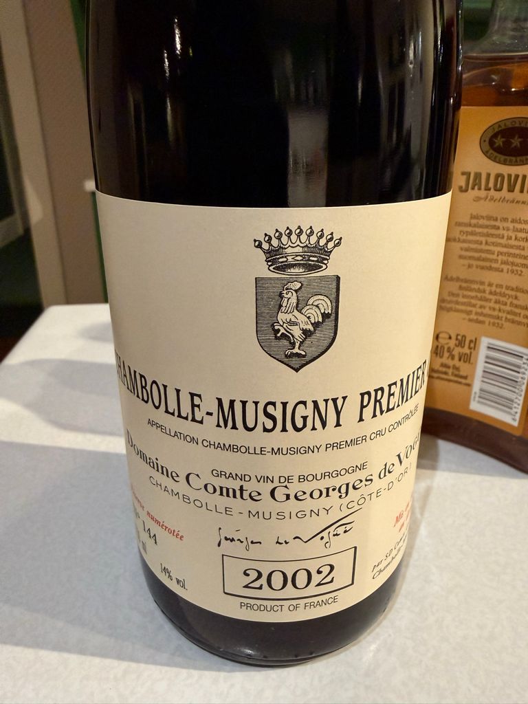 ドメーヌ・B・セルヴォー シャンボール・ミュジニー 1er クリュ 2002 2002 Domaine Comte Georges de Vogüé Chambolle-Musigny 1er Cru