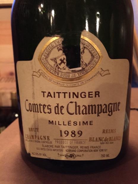 1989 Taittinger Champagne Comtes de Champagne Blanc de Blancs Brut 