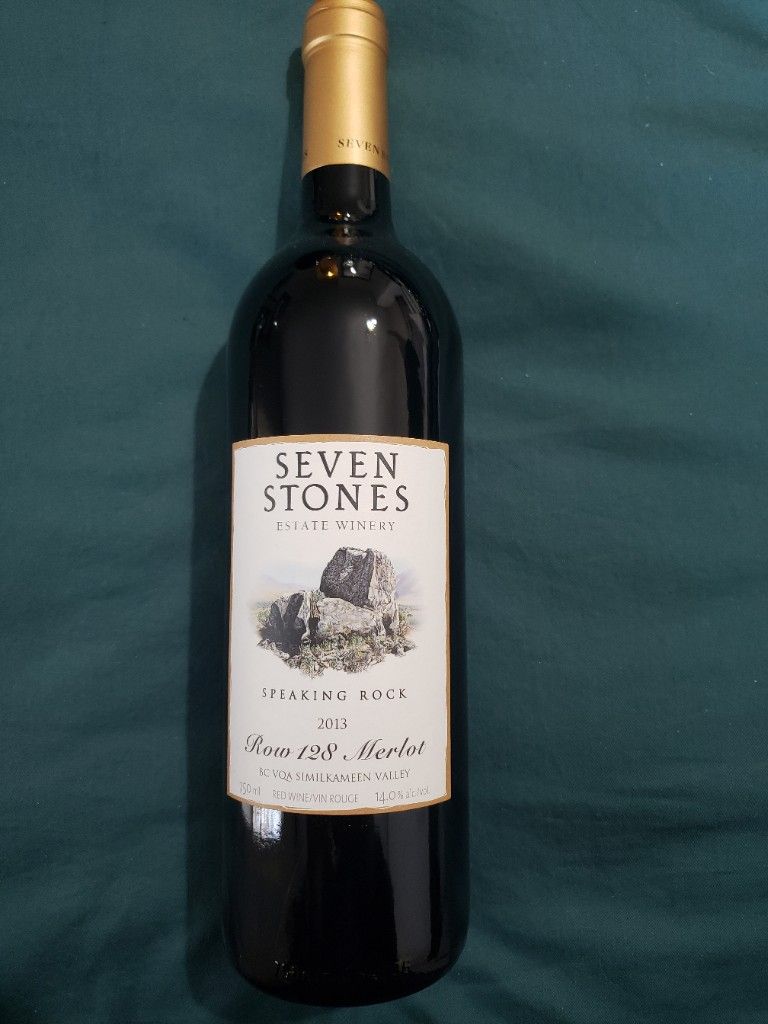 2013 Seven Stones Winery Merlot Speaking Rock Row 128, Canada, British