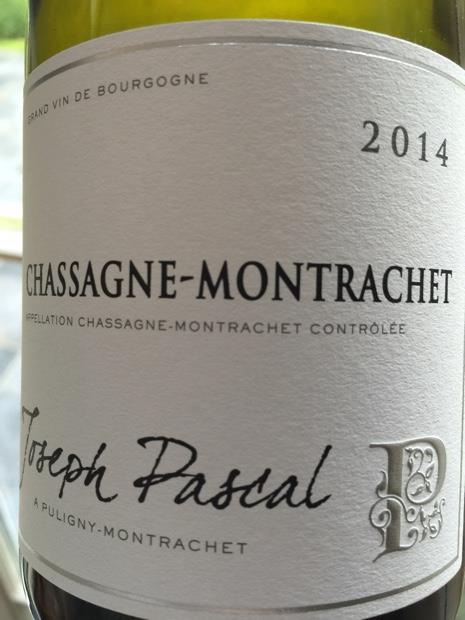 2014 Joseph Pascal Chassagne-Montrachet, France, Burgundy, Côte de ...