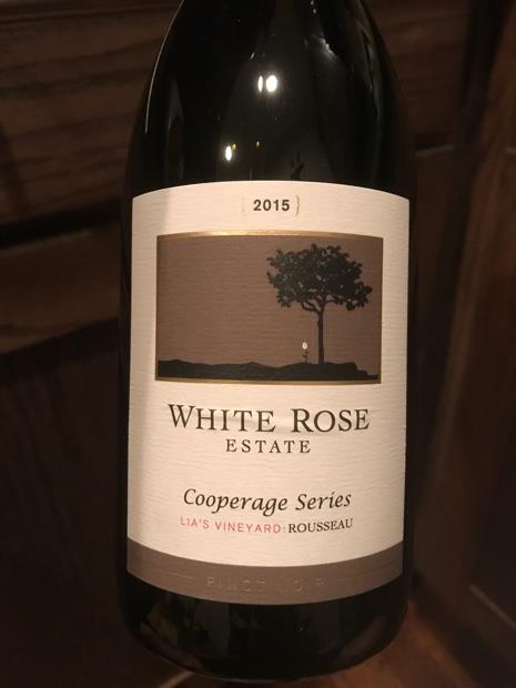 2015 White Rose Estate Pinot Noir Cooperage Series - Cooper Rousseau ...