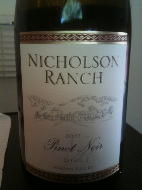 Nicholson Ranch Wine 2008 Nicholson Ranch Pinot Noir Estate, USA, California, Sonoma County ...