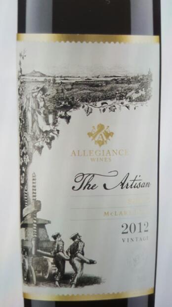 2012 Allegiance Wines Shiraz The Artisan Mclaren Vale Australia South Australia Fleurieu Mclaren Vale Cellartracker