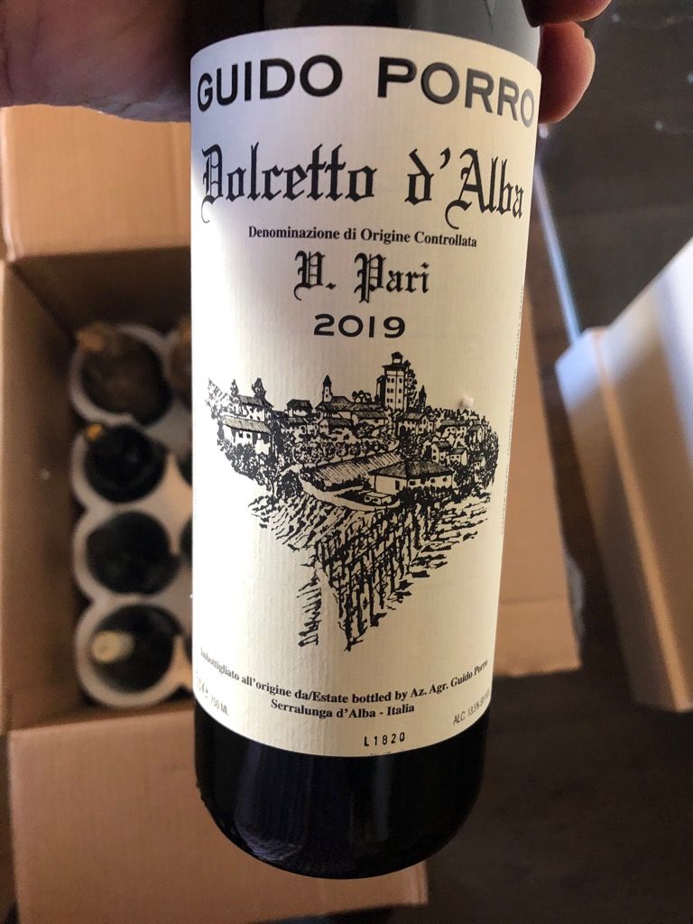 2019 Guido Porro Dolcetto d'Alba, Italy, Piedmont, Alba, Dolcetto d