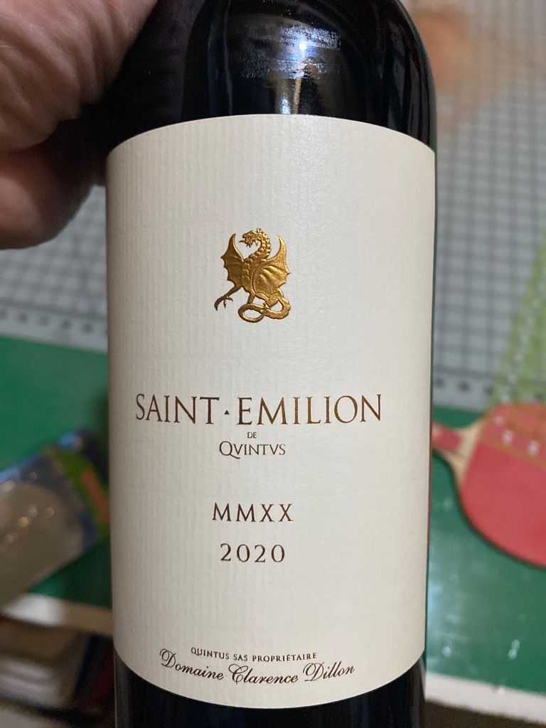 2020 Château Quintus St Emilion de Quintus, France, Bordeaux