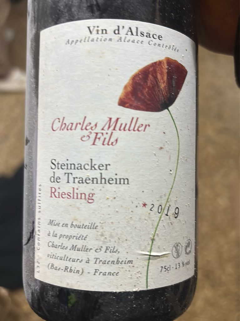 2020 Charles Muller et fils Riesling Steinacker de traenheim, France ...