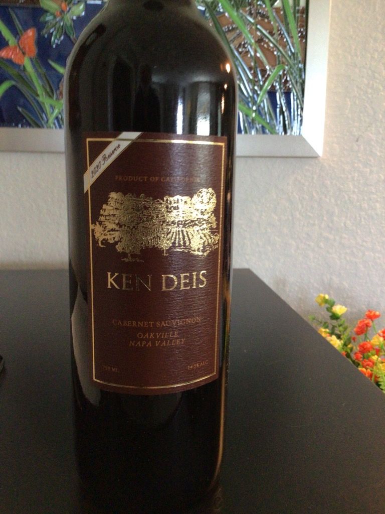 2020 ken deis cabernet sauvignon reserve oakville usa california