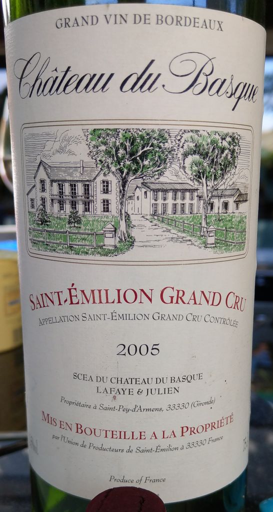 2005 Château du Basque, France, Bordeaux, Libournais, St. Émilion Grand