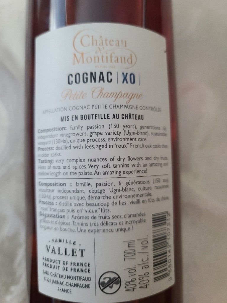 N.V. Château Montifaud Fine Petite Champagne Cognac Fine Champagne XO -  CellarTracker