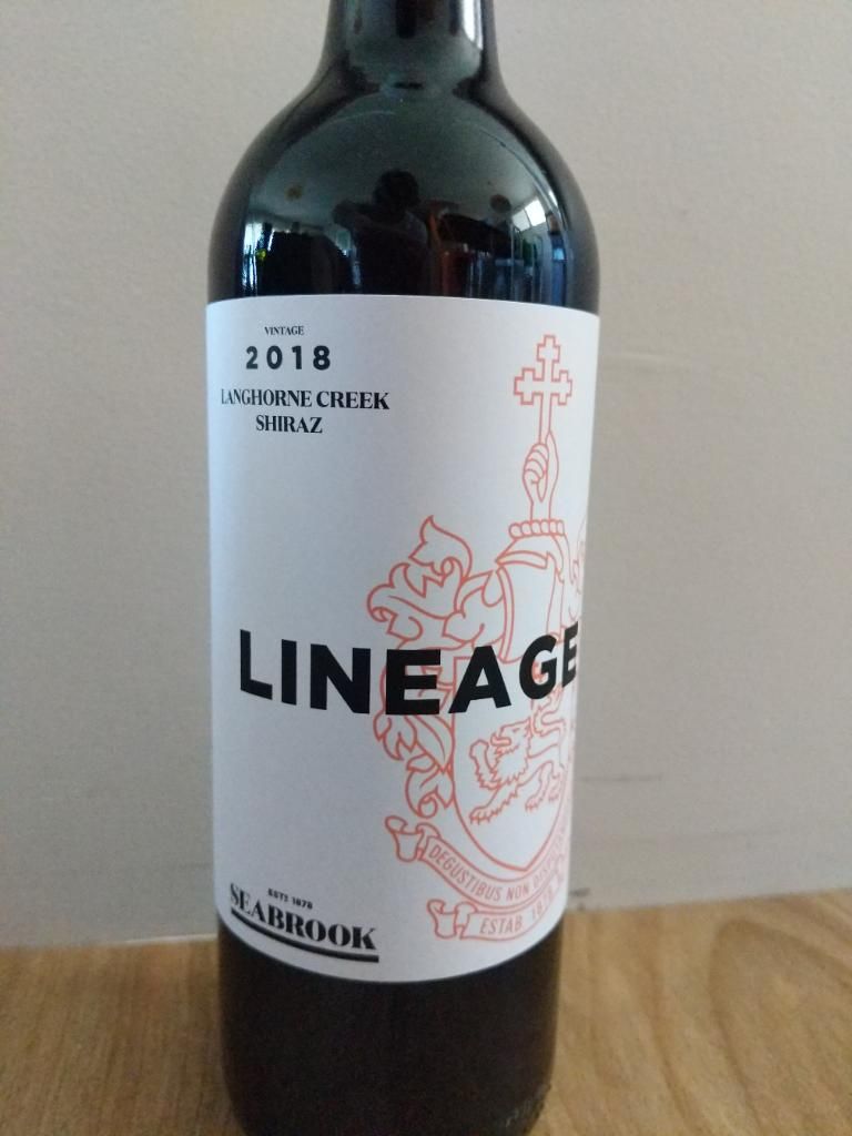 2020 Seabrook Wines Shiraz Lineage, Australia, South Australia, Fleurieu, Langhorne Creek