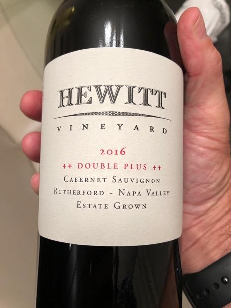 2016 Hewitt Vineyard Cabernet Sauvignon double plus, USA