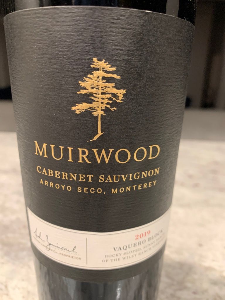 2019 Muirwood Vineyards Cabernet Sauvignon Vaquero Block, USA ...