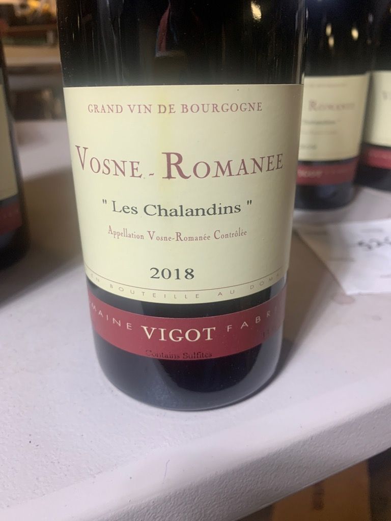 2019 Domaine Vigot Fabrice Vosne-Romanée Les Chalandins 2019 Domaine Vigot Fabrice Vosne-Romanée Les Chalandins