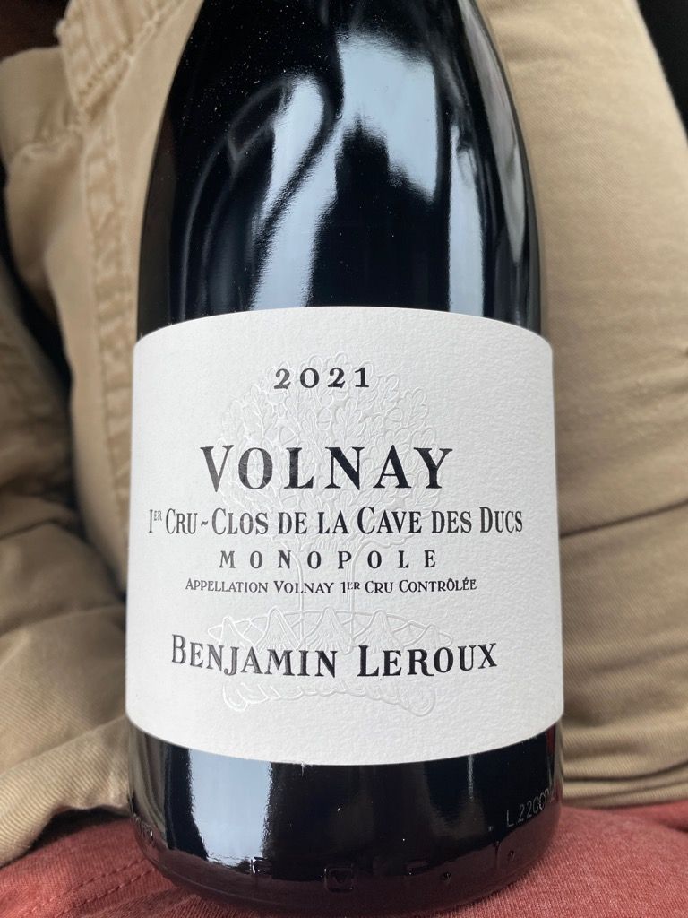 2022 Benjamin Leroux Volnay 1er Cru Clos de la Cave des Ducs, France ...
