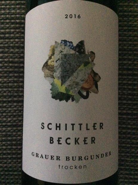 2016 Schittler Becker Grauer Burgunder Trocken, Germany, Rheinhessen ...