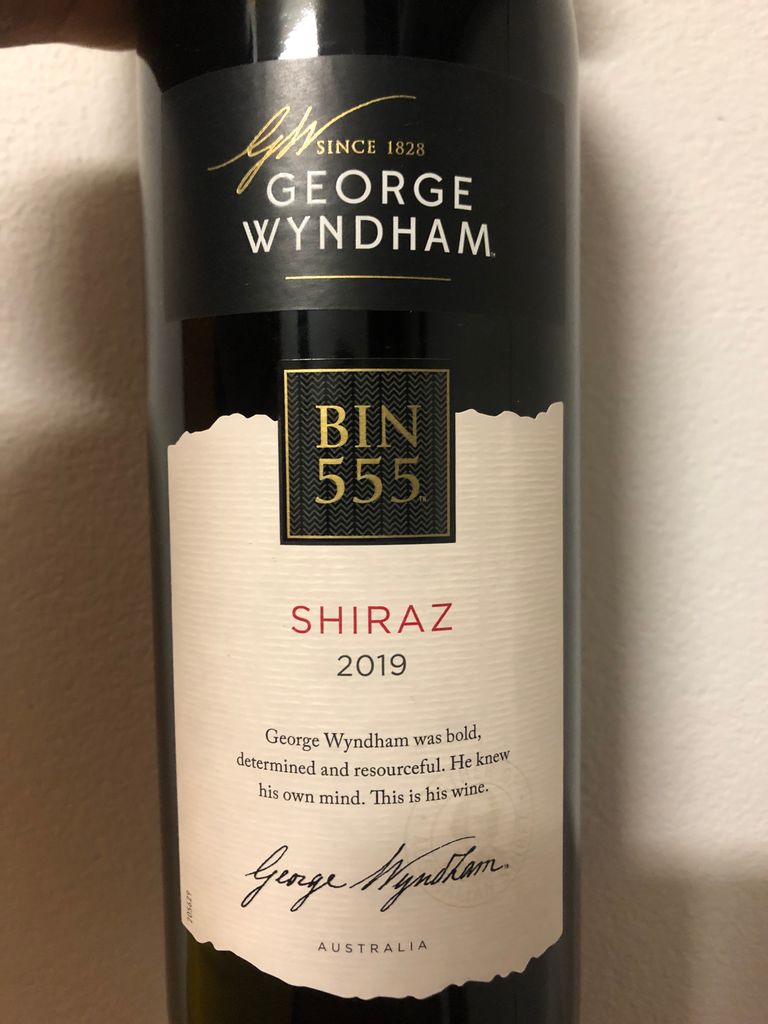 2019 Wyndham Estate Shiraz Bin 555, Australia, South Eastern
