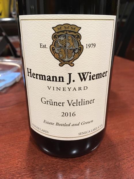 2016 Hermann J. Wiemer Grüner Veltliner, USA, New York, Finger Lakes ...