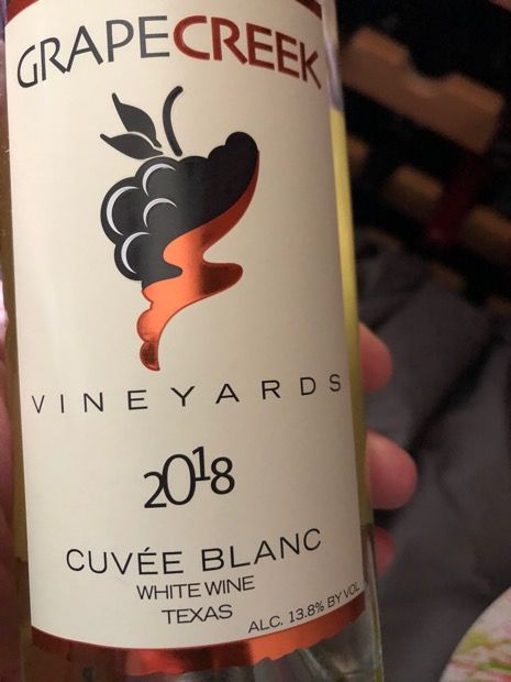 2018 Grape Creek Vineyards Cuvée Blanc, USA, Texas, Texas Hill Country ...