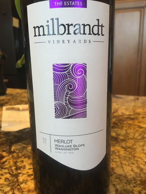 2017 Milbrandt Vineyards Merlot The Estates Wahluke Slope, USA ...