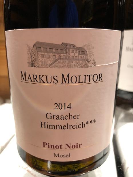 2014 Markus Molitor Graacher Himmelreich Pinot Noir trocken ...
