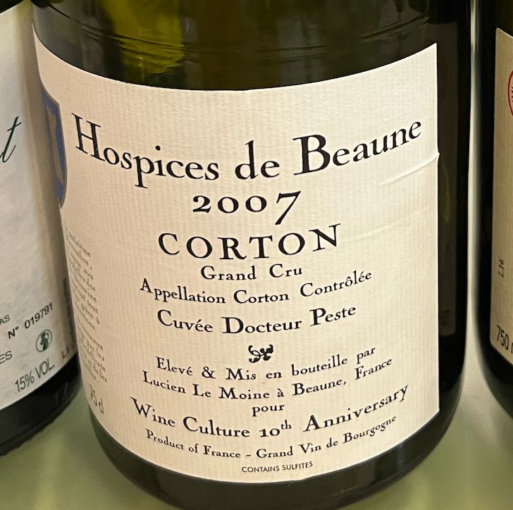 2007 Hospices de Beaune Corton-Cuvée Docteur Peste Lucien Le Moine