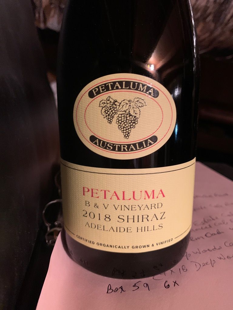 2019 Petaluma Shiraz B & V, Australia, South Australia, Mount Lofty ...