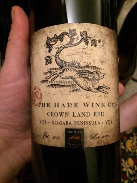 2015 The Hare Wine Co. Crown Land Red, Canada, Ontario, Niagara