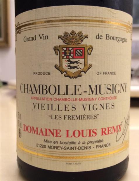 Domaine Louis remy ChambolleMusigny 1999 1999 Domaine Louis Remy