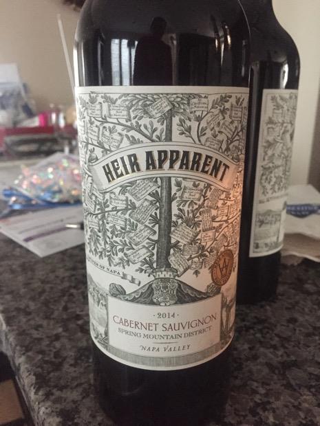 2014 Heir Apparent Cabernet Sauvignon Reserve, USA, California, Napa ...