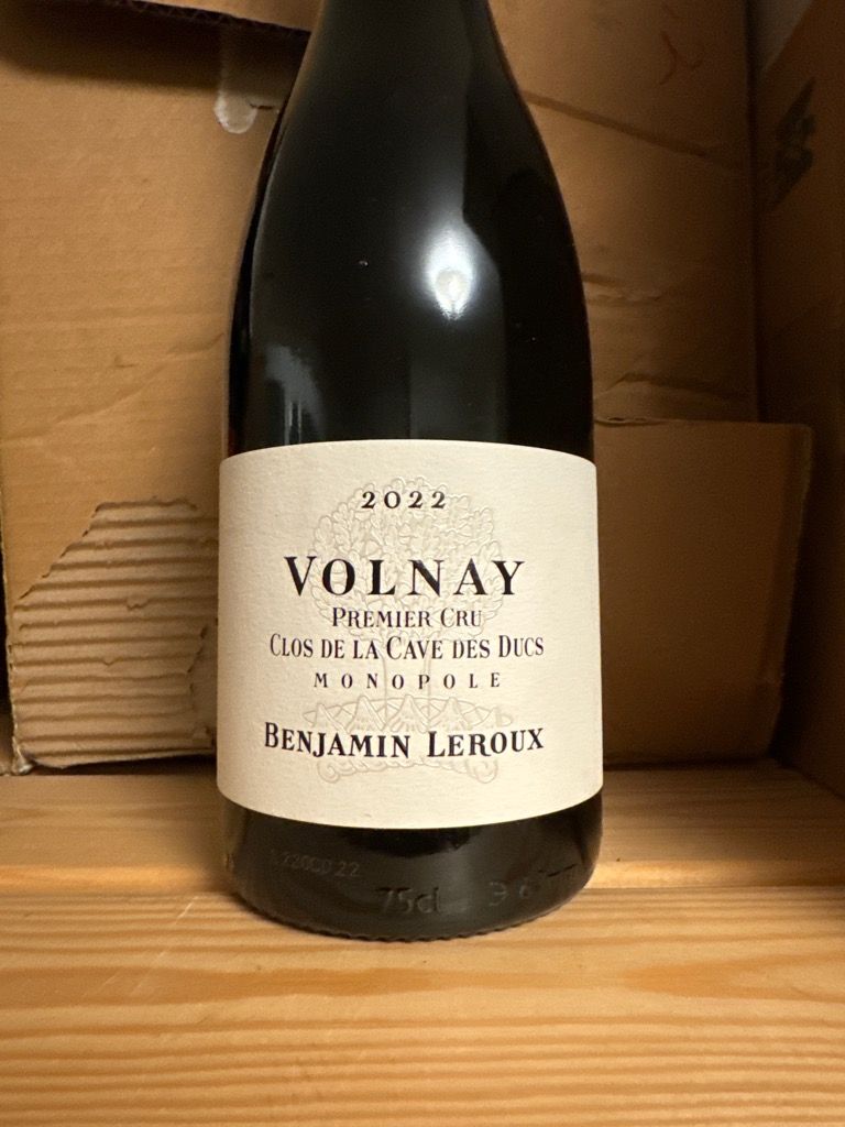 2022 Benjamin Leroux Volnay 1er Cru Clos de la Cave des Ducs, France ...