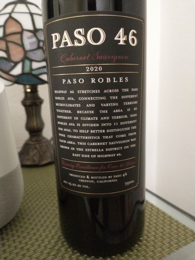 2020 Paso 46 Sauvignon, USA, California, Central Coast, Paso Robles CellarTracker