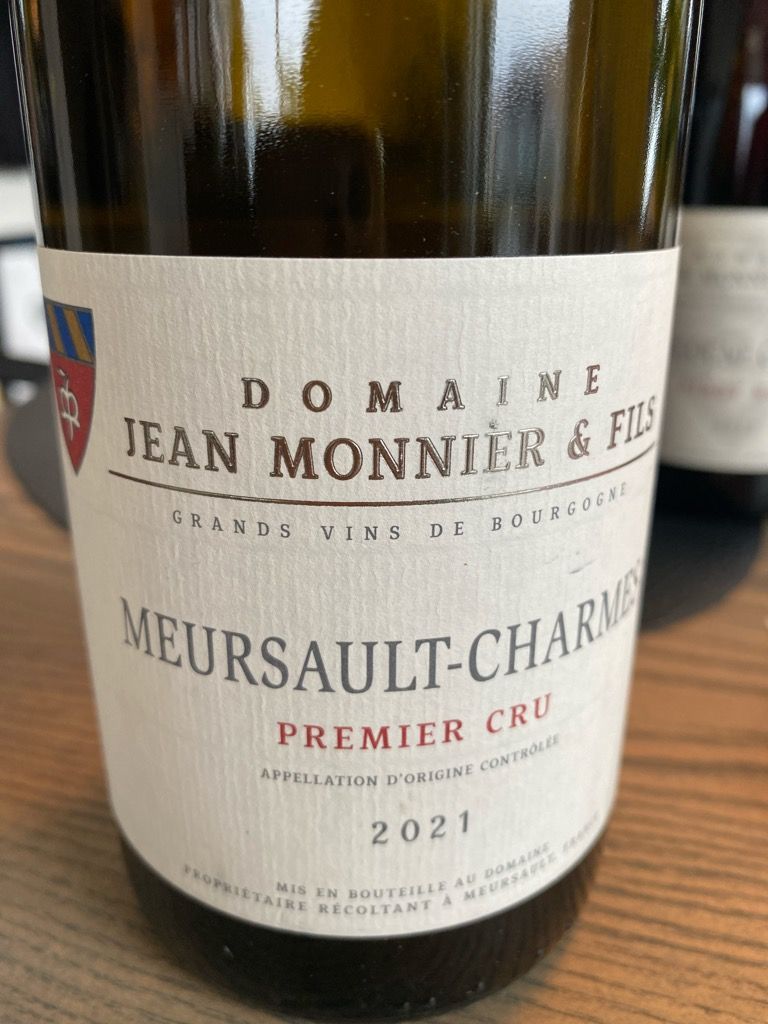2021 Domaine Jean Monnier & Fils Meursault 1er Cru Charmes
