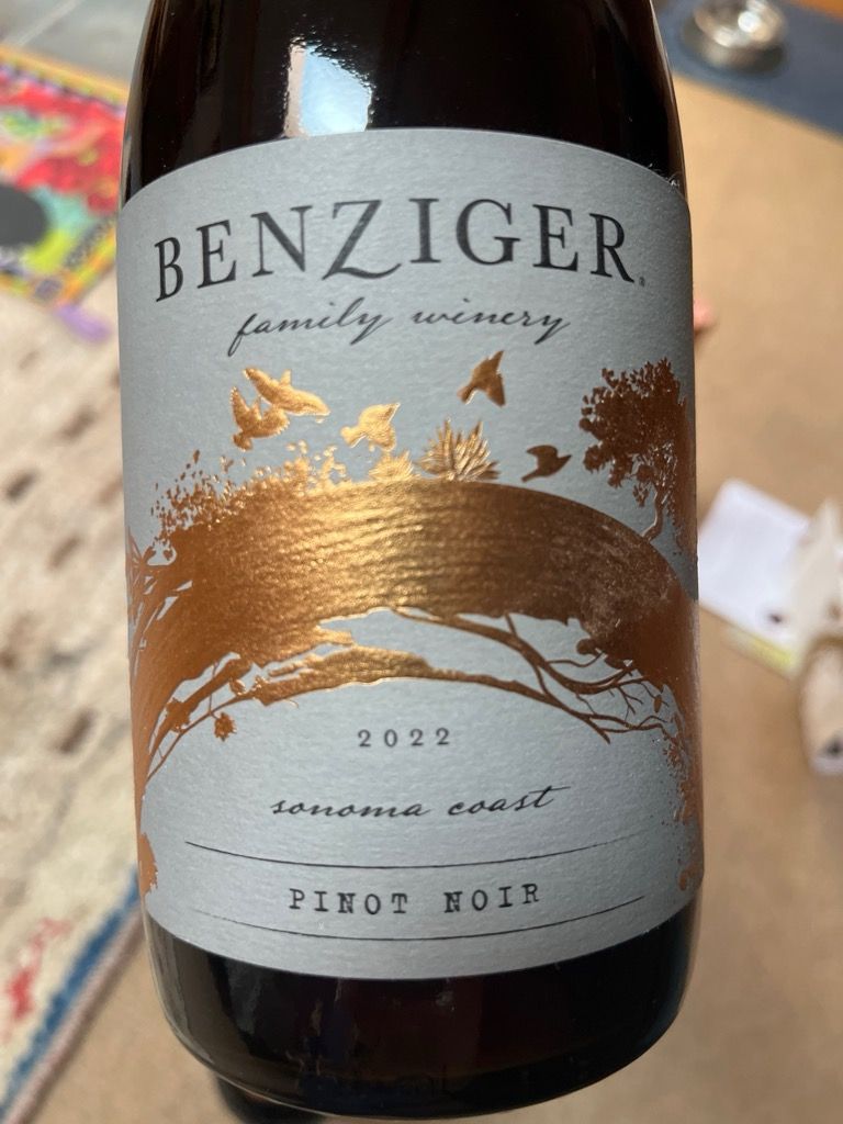 2022 Benziger Family Winery Pinot Noir Sonoma Coast, USA, California ...